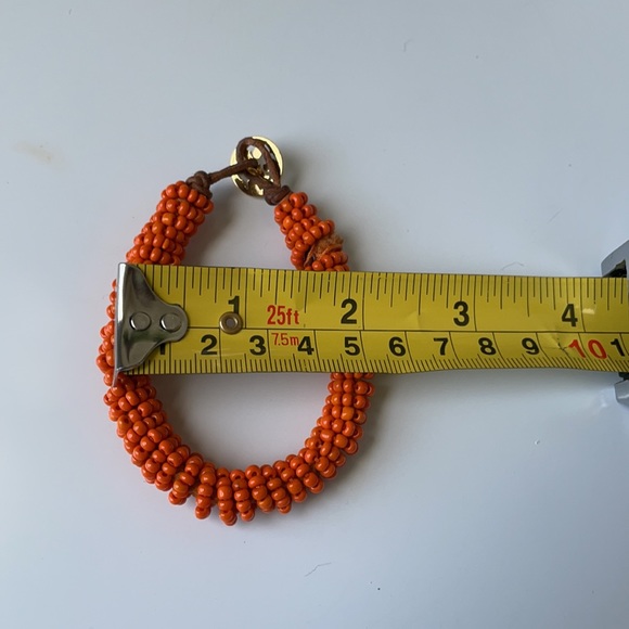 Tory Burch Orange Beaded Bracelet - Picture 5 of 6